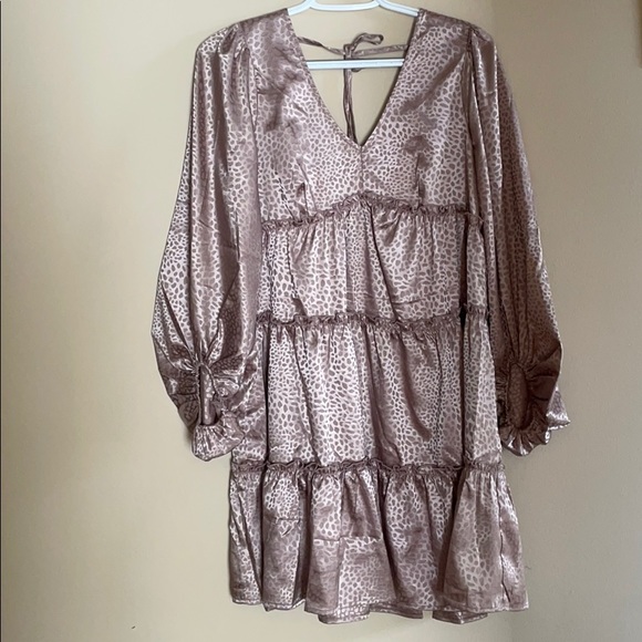 Pink Cheetah Babydoll Dress - Picture 1 of 5